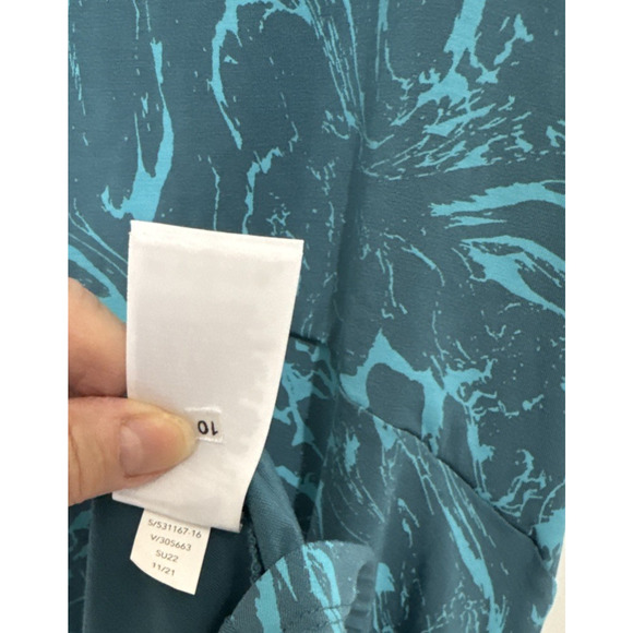 Athleta Santorini Thera High Neck Blue Modal Sleeveless Dress Women’s Size M - Picture 10 of 10